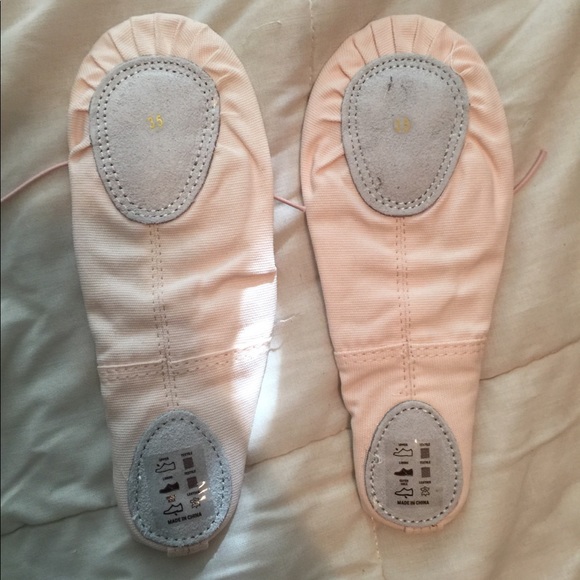 Silky Toes Ballet Dance Slipper Shoes Big Kid Canvas + Suede Split Sole Pink NEW - Picture 4 of 9